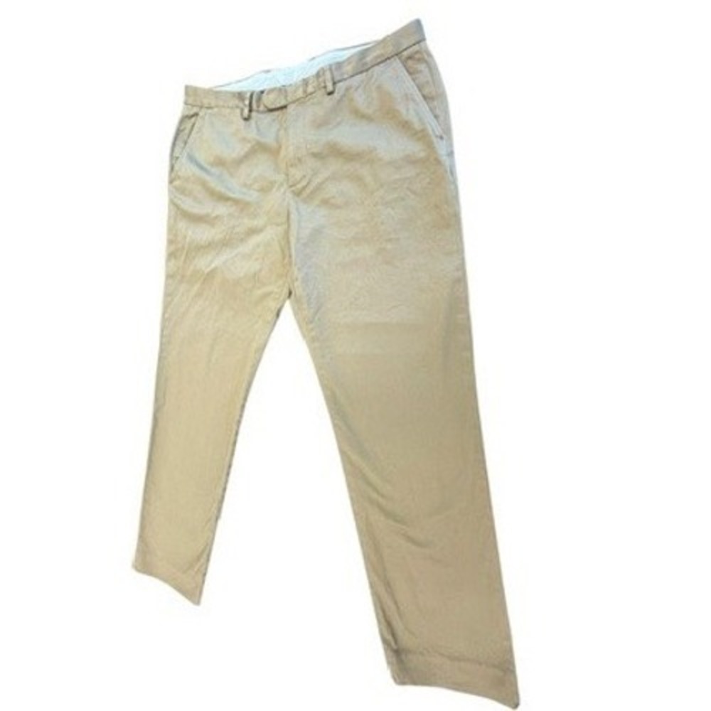J.Crew‎ Bowery Chino Pants Mens 34x32 Khaki Tan Stretch Cotton Twill